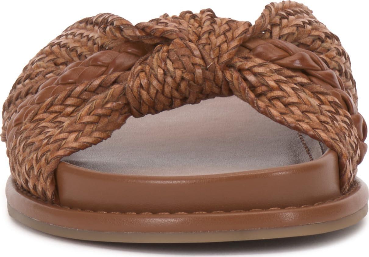 image:imageVince Camuto Womens Gryfynn Knotted Woven Slide SandalGolden Walnut