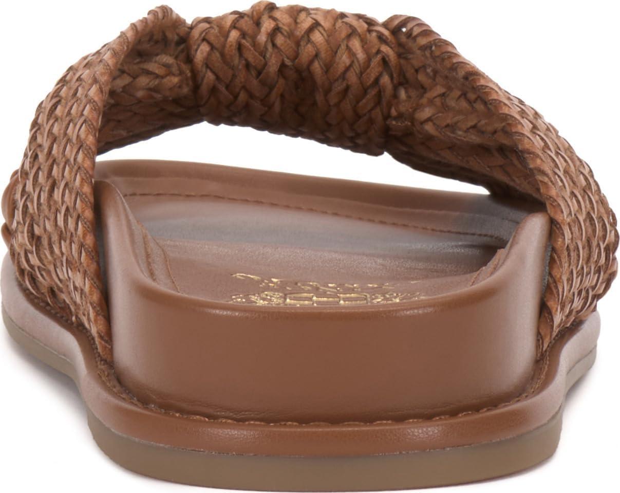 image:imageVince Camuto Womens Gryfynn Knotted Woven Slide SandalGolden Walnut