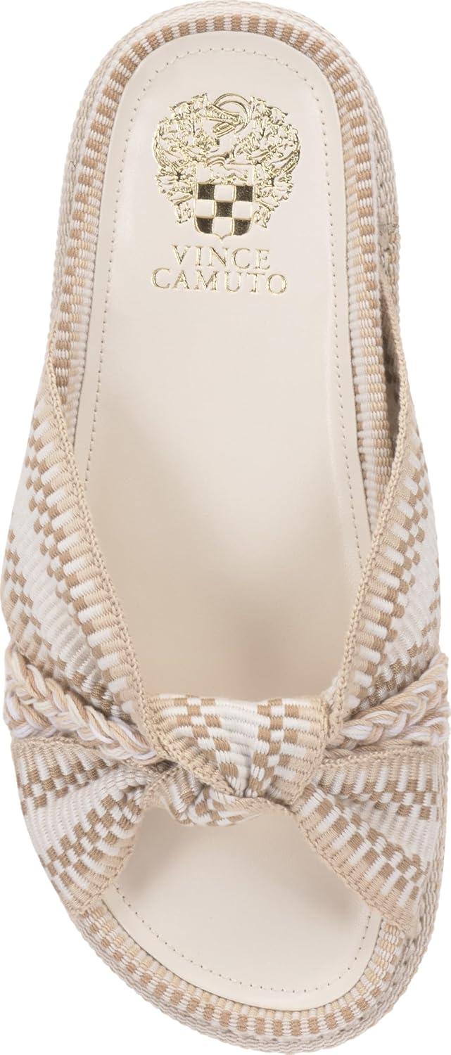image:imageVince Camuto Womens Gryfynn Knotted Woven Slide SandalIvory Multi