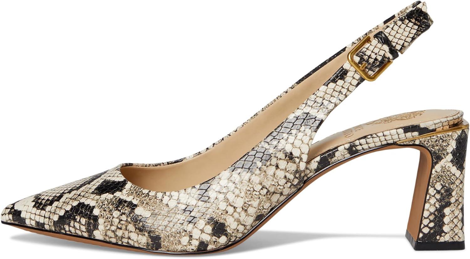 image:imageVince Camuto Womens Hamden Buckle Slingback PumpBlackCream