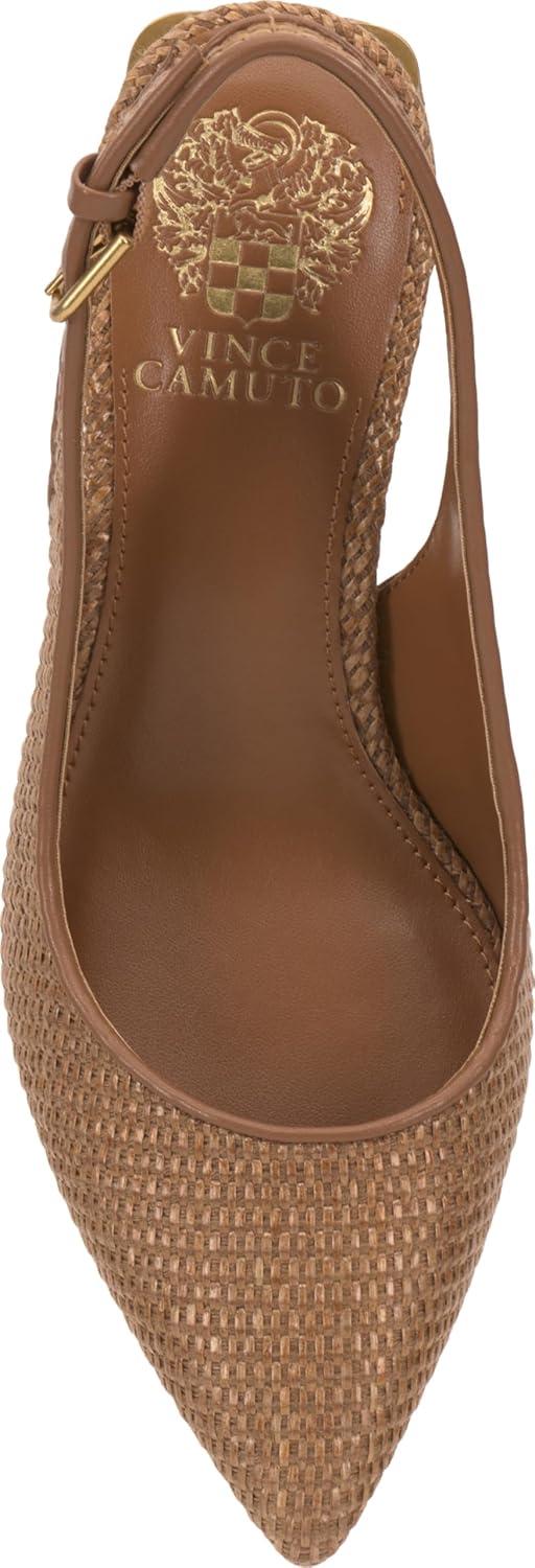image:imageVince Camuto Womens Hamden Buckle Slingback PumpGolden Walnut Raffia