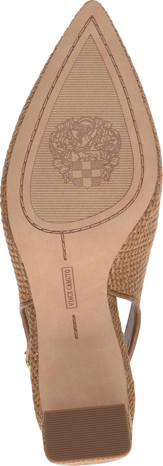 image:imageVince Camuto Womens Hamden Buckle Slingback PumpGolden Walnut Raffia