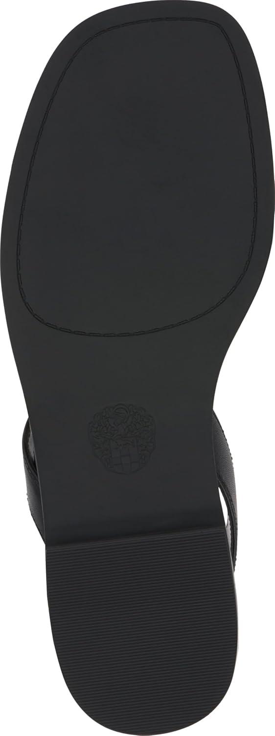 image:imageVince Camuto Womens Neiko Double Buckle Strappy Flat SandalBlack Leather