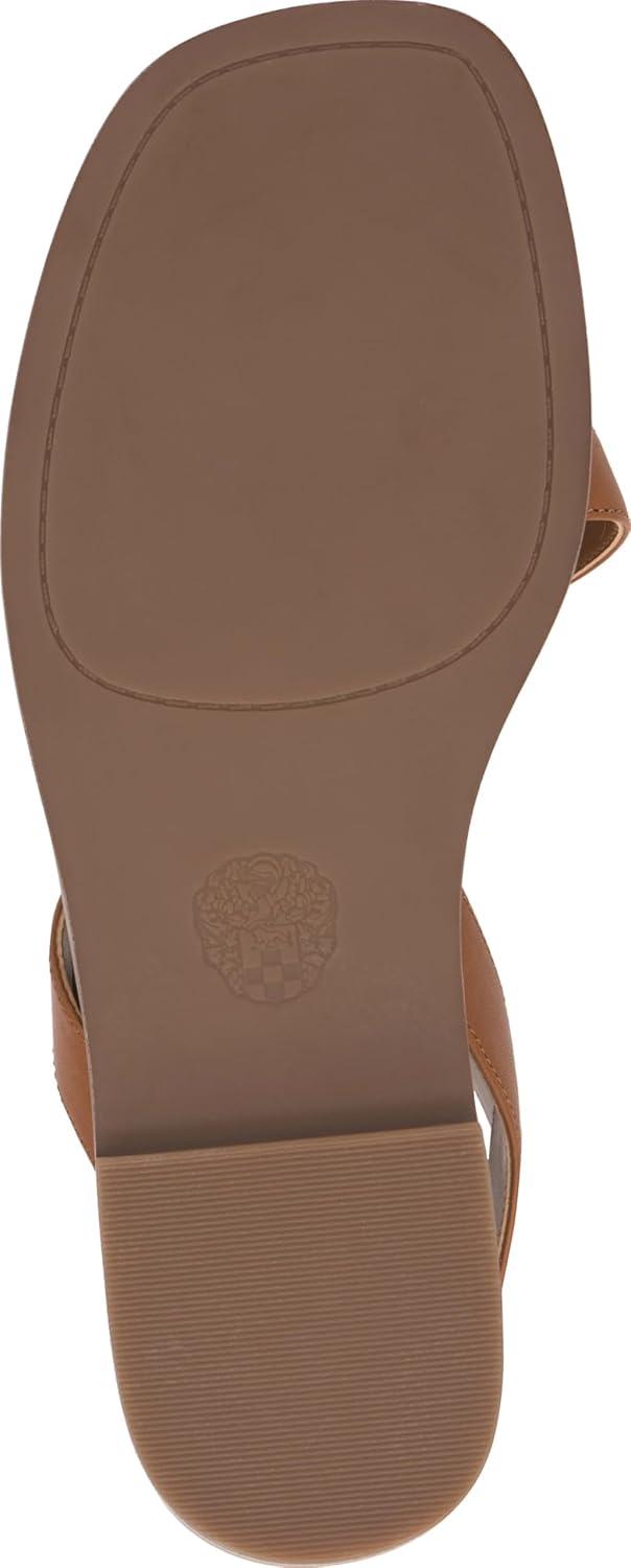image:imageVince Camuto Womens Neiko Double Buckle Strappy Flat SandalGolden Walnut Leather