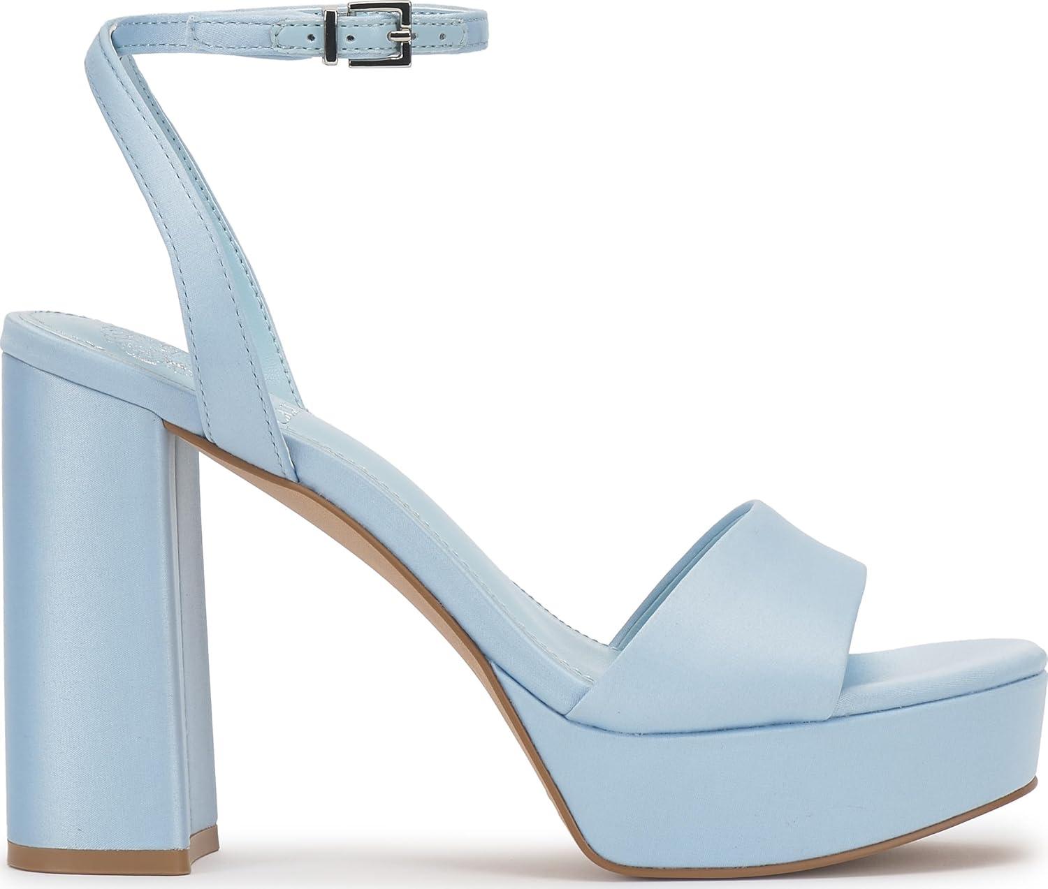 image:imageVince Camuto Womens Pendry Platform Heel SandalLight Blue Satin