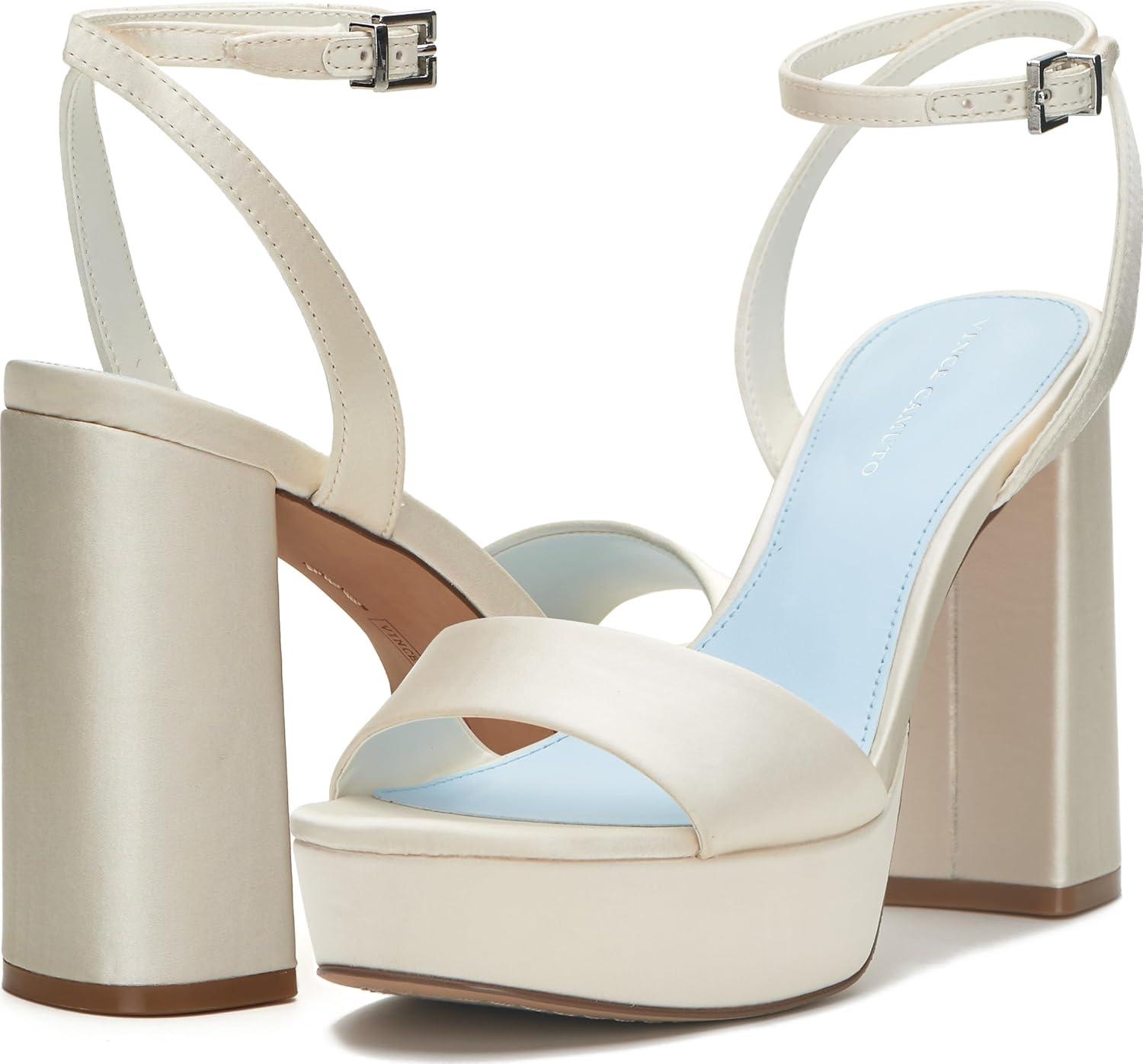 image:imageVince Camuto Womens Pendry Platform Heel SandalMilk Satin