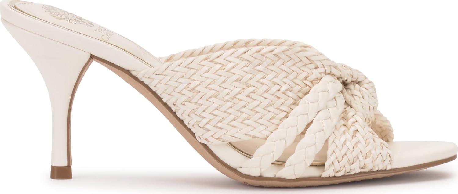 image:imageVince Camuto Womens Pheya Knotted High Heel Mule SandalCoconut Cream