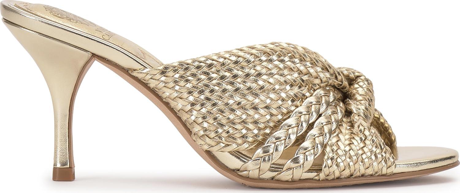 image:imageVince Camuto Womens Pheya Knotted High Heel Mule SandalEgyptian Gold