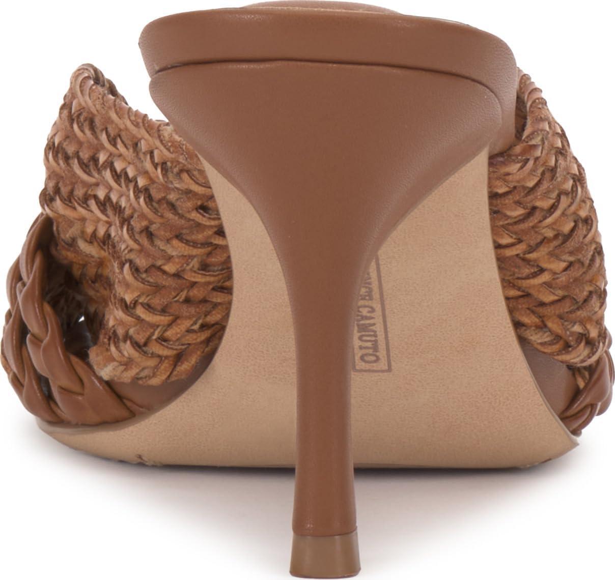 image:imageVince Camuto Womens Pheya Knotted High Heel Mule SandalGolden Walnut