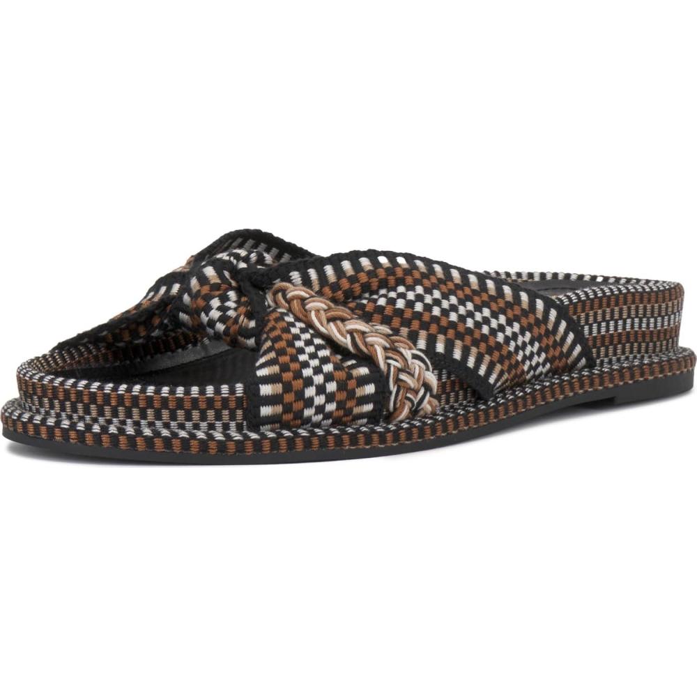 image:imageVince Camuto Womens Gryfynn Knotted Woven Slide SandalBlack Multi