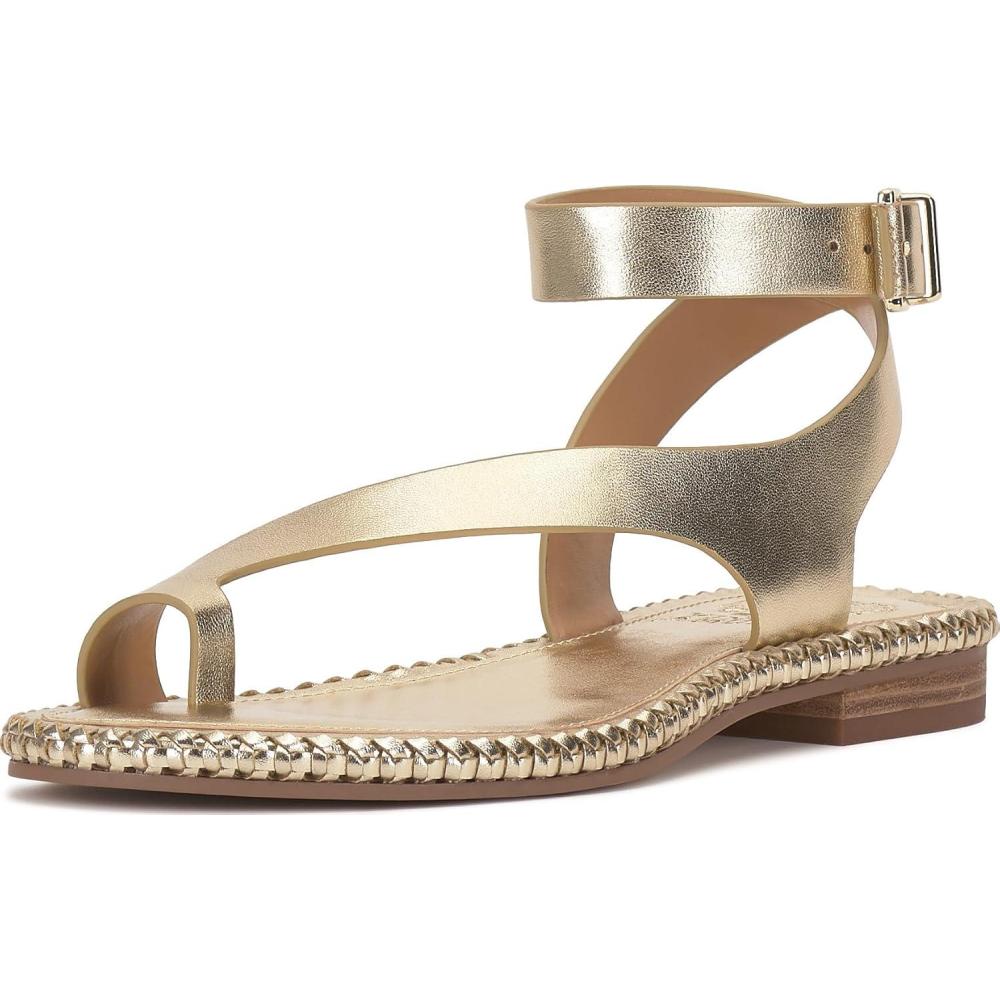 image:imageVince Camuto Womens Libahs Ankle Strap Toe Loop Flat SandalEgyptian Gold Leather