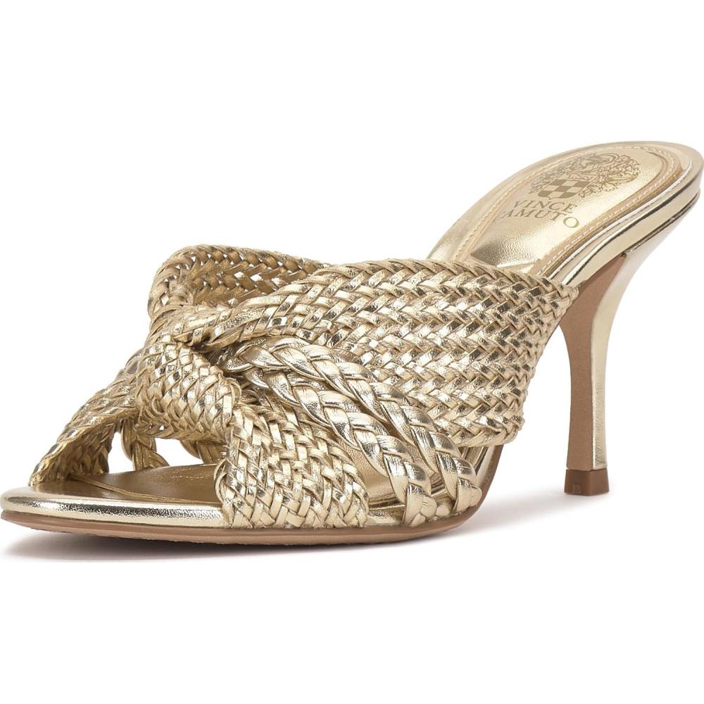 image:imageVince Camuto Womens Pheya Knotted High Heel Mule SandalEgyptian Gold