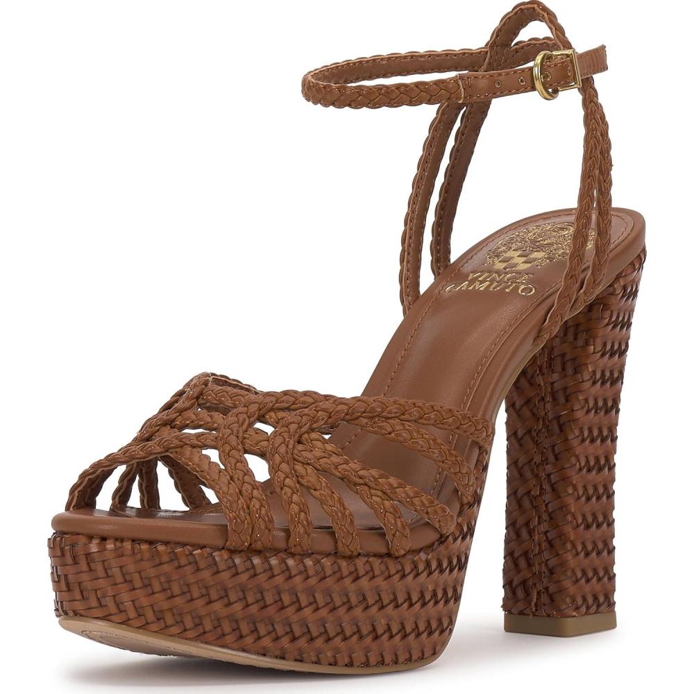 image:imageVince Camuto Womens Samlee Strappy Platform High Heel SandalGolden Walnut