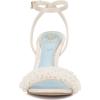Vince Camuto Women’s Arleem Beaded Band Ankle Strap High Heel Sandal(Milk Satin)