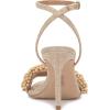Vince Camuto Women’s Arleem Beaded Band Ankle Strap High Heel Sandal(Natural)