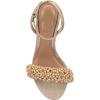 Vince Camuto Women’s Arleem Beaded Band Ankle Strap High Heel Sandal(Natural)
