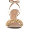 Vince Camuto Women’s Arleem Beaded Band Ankle Strap High Heel Sandal(Natural)