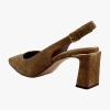 Vince Camuto Womens Hamden Buckle Slingback Pump(Fawn)