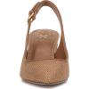 Vince Camuto Womens Hamden Buckle Slingback Pump(Golden Walnut Raffia)