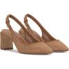 Vince Camuto Womens Hamden Buckle Slingback Pump(Golden Walnut Raffia)