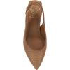 Vince Camuto Womens Hamden Buckle Slingback Pump(Golden Walnut Raffia)