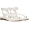 Vince Camuto Women’s Libahs Ankle Strap Toe Loop Flat Sandal(Bianco Leather)
