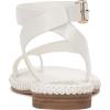 Vince Camuto Women’s Libahs Ankle Strap Toe Loop Flat Sandal(Bianco Leather)