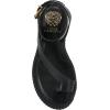 Vince Camuto Women’s Libahs Ankle Strap Toe Loop Flat Sandal(Black Leather)