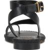 Vince Camuto Women’s Libahs Ankle Strap Toe Loop Flat Sandal(Black Leather)