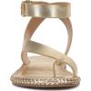 Vince Camuto Women’s Libahs Ankle Strap Toe Loop Flat Sandal(Egyptian Gold Leather)