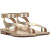 Vince Camuto Women’s Libahs Ankle Strap Toe Loop Flat Sandal(Egyptian Gold Leather)