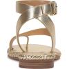 Vince Camuto Women’s Libahs Ankle Strap Toe Loop Flat Sandal(Egyptian Gold Leather)