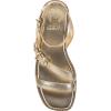 Vince Camuto Women’s Neiko Double Buckle Strappy Flat Sandal(Egyptian Gold Leather)