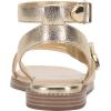Vince Camuto Women’s Neiko Double Buckle Strappy Flat Sandal(Egyptian Gold Leather)