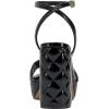 Vince Camuto Women’s Pendry Platform Heel Sandal(Black Quilted Leather)