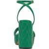 Vince Camuto Women’s Pendry Platform Heel Sandal(Emerald Quilted Leather)