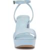 Vince Camuto Women’s Pendry Platform Heel Sandal(Light Blue Satin)