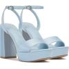 Vince Camuto Women’s Pendry Platform Heel Sandal(Light Blue Satin)