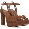 Vince Camuto Women’s Samlee Strappy Platform High Heel Sandal(Golden Walnut)