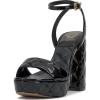 Vince Camuto Women’s Pendry Platform Heel Sandal(Black Quilted Leather)