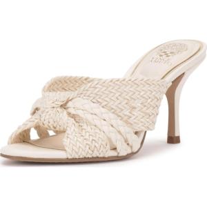 Vince Camuto Women’s Pheya Knotted High Heel Mule Sandal(Coconut Cream)