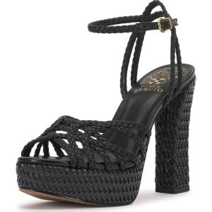Vince Camuto Women’s Samlee Strappy Platform High Heel Sandal(Black)