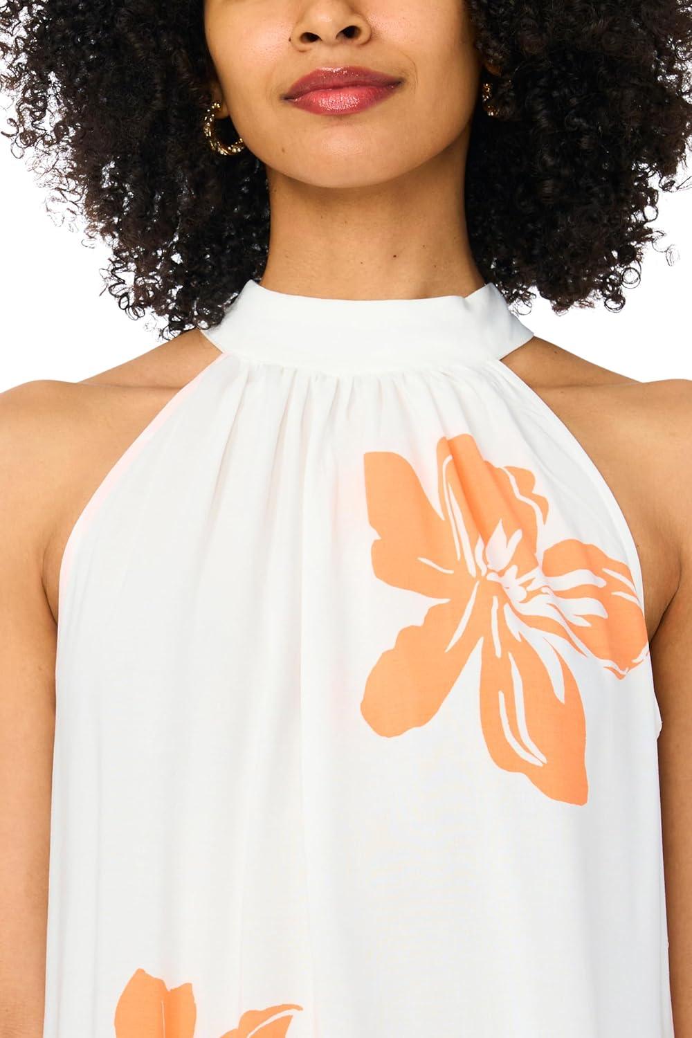 image:imageVince Camuto Womens Halter High Neck Maxi DressTangerine