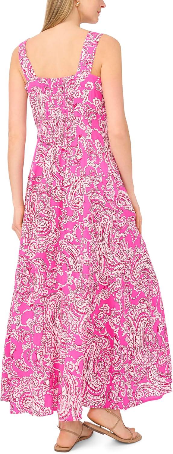 image:imageVince Camuto Womens Square Neck Floral Maxi DressDeep Sangria