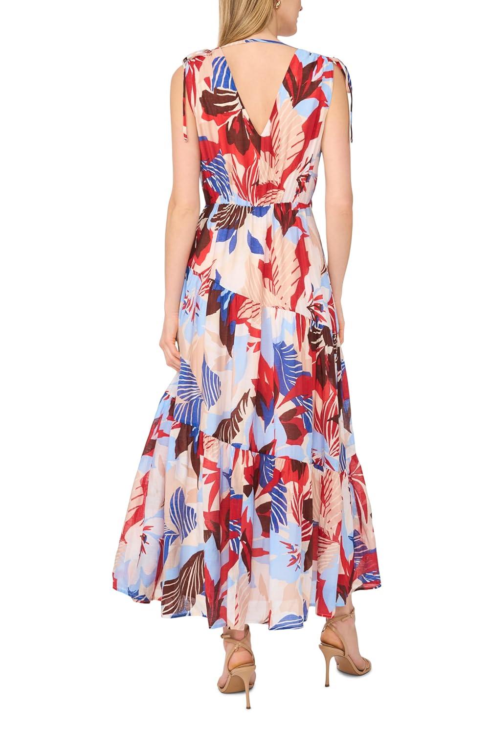 image:imageVince Camuto Womens Tie V Neck Maxi DressAiry Blue