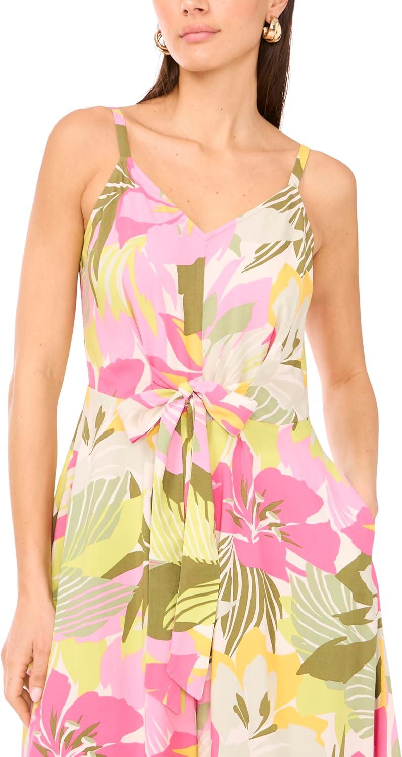 image:imageVince Camuto Womens Vneck Front Tie JumpsuitFlamingo Pink