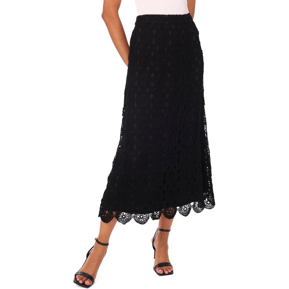 image:imageVince Camuto Womens Crochet Maxi SkirtRich Black