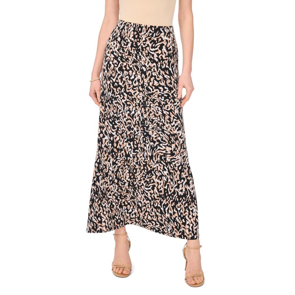 image:imageVince Camuto Womens Printed Maxi Pull on SkirtRich Black