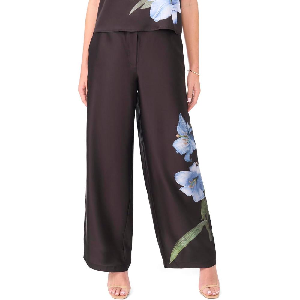 image:imageVince Camuto Womens Pull on Placement Print Back Elastic PantSky