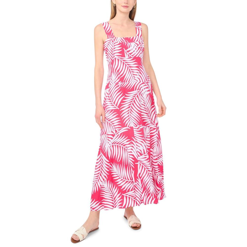 image:imageVince Camuto Womens Sleeveless Square Neck Tiered Maxi DressRaspberry Sorbet
